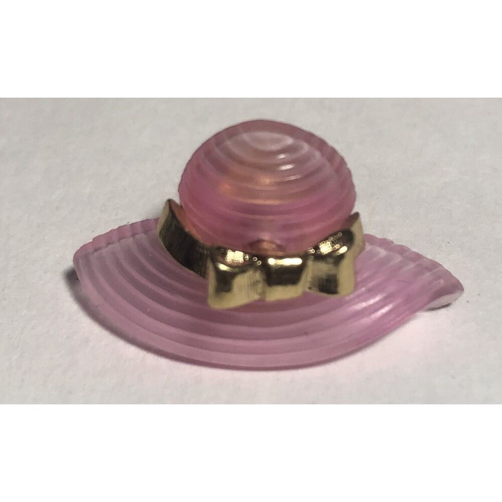 Pink Bonnet 2 Piece Hat or Lapel Pin, Signed Avon